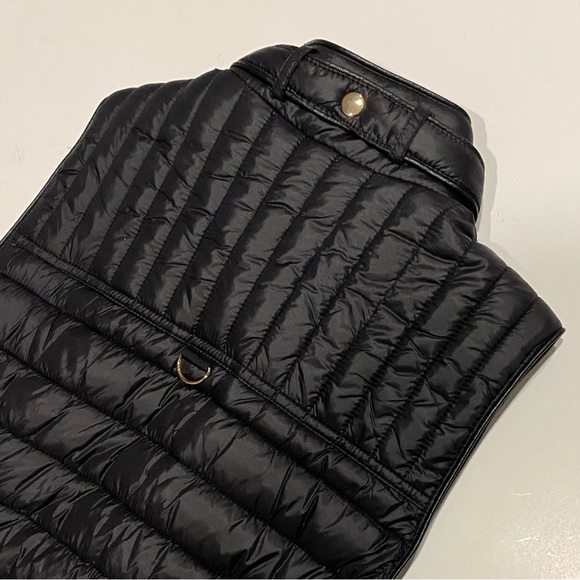 LOVE TREE Black Quilted Vest With Gold Zipper - Picture 8 of 12